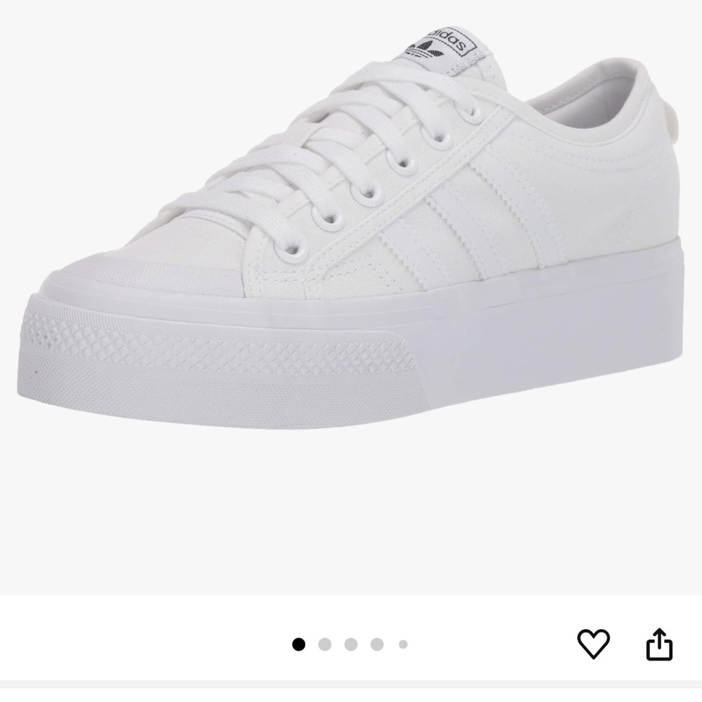 Adidas Nizza Platform Sneaker White on White